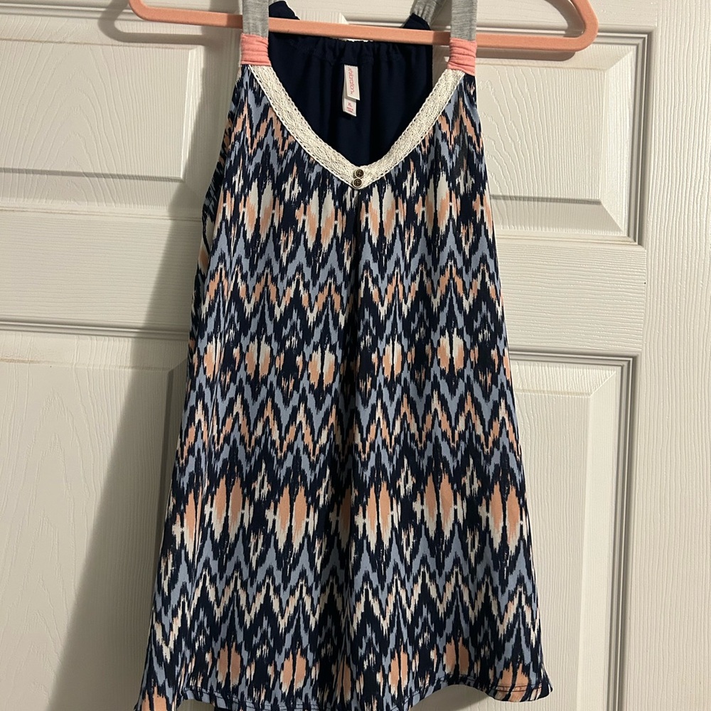 Xhilaration Blue and Pink Sleeveless Tank Top